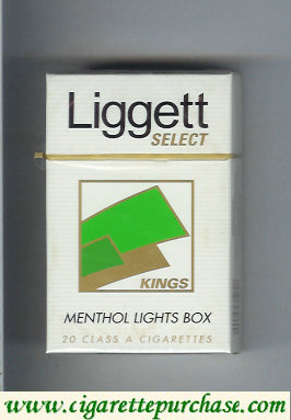 Liggett Select Kings Menthol Lights Box cigarettes hard box